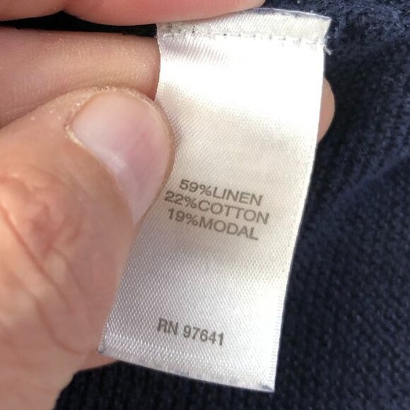 J. Jill Women's Cardigan Sweater Small Navy Blue Open Front Long Sleeve Knit - Picture 7 of 10